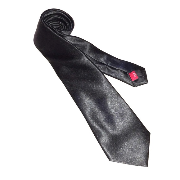 black shiny tie